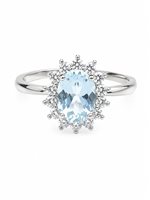 Anneau Davite & Delucchi Femme in Or blanc Acquamarina AAM000299